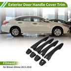 Exterior Door Handle Cover Trim for Nissan Altima (2013–2018) Gloss Black