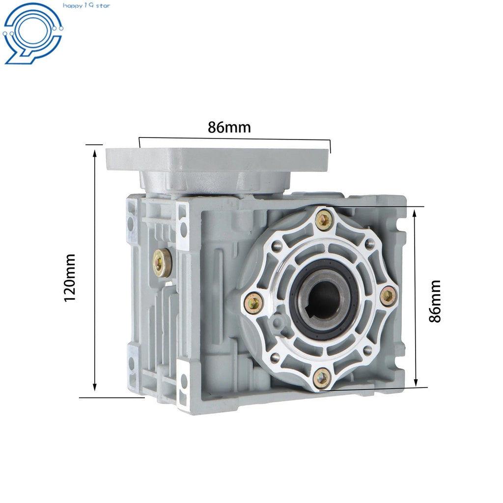 Worm Gearbox RV40 for Nema34 Stepper Motor (20:1 Ratio)