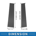 Set of 4 Door Pillar Window Trim for Toyota Tundra (2022–2023) Carbon Fiber