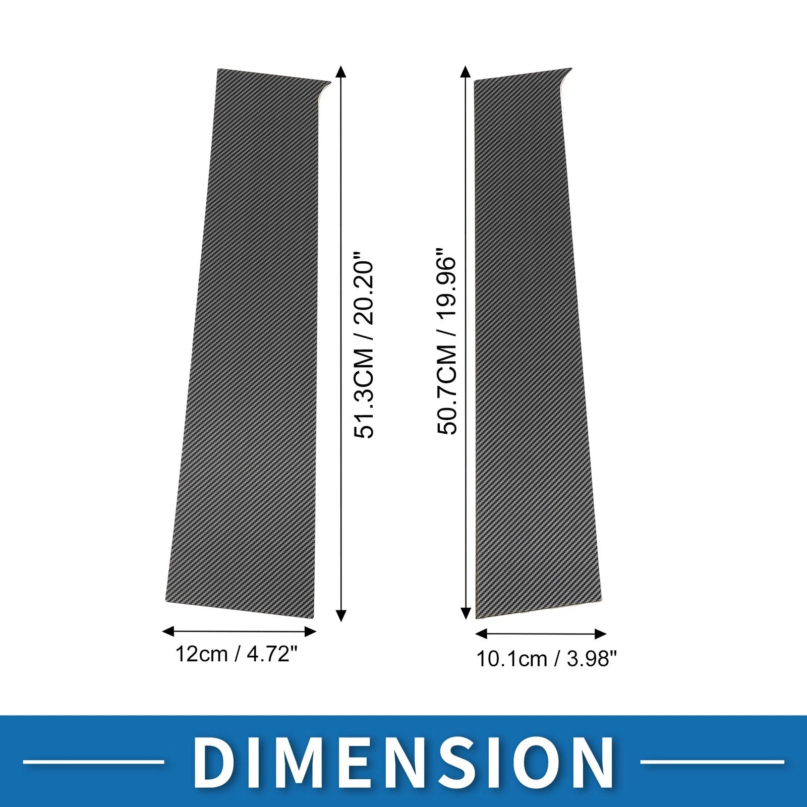 Set of 4 Door Pillar Window Trim for Toyota Tundra (2022–2023) Carbon Fiber