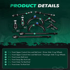 10PC Steering Control Arms & Ball Joint Tie Rod End for Dodge Ram 1500 (2006–2008)