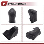 1Pc Gear Shift Knob Cover for Nissan Maxima (2016–2023) Black Gray Faux Leather