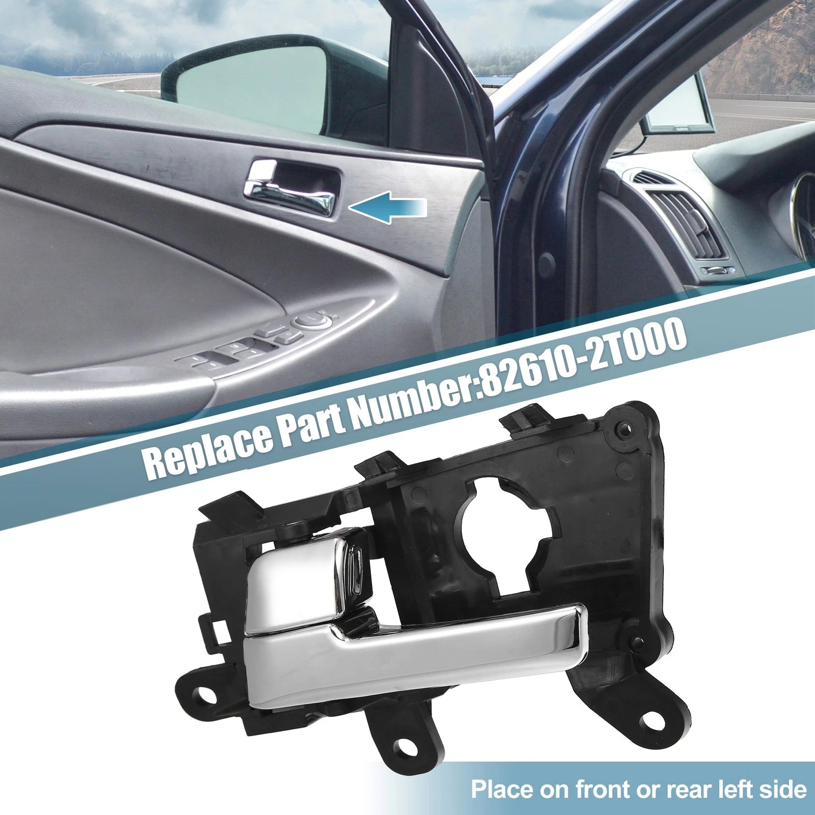 Interior Front Left Door Handle Cover Trim for Kia Optima (2011–2015) 82610-2T000