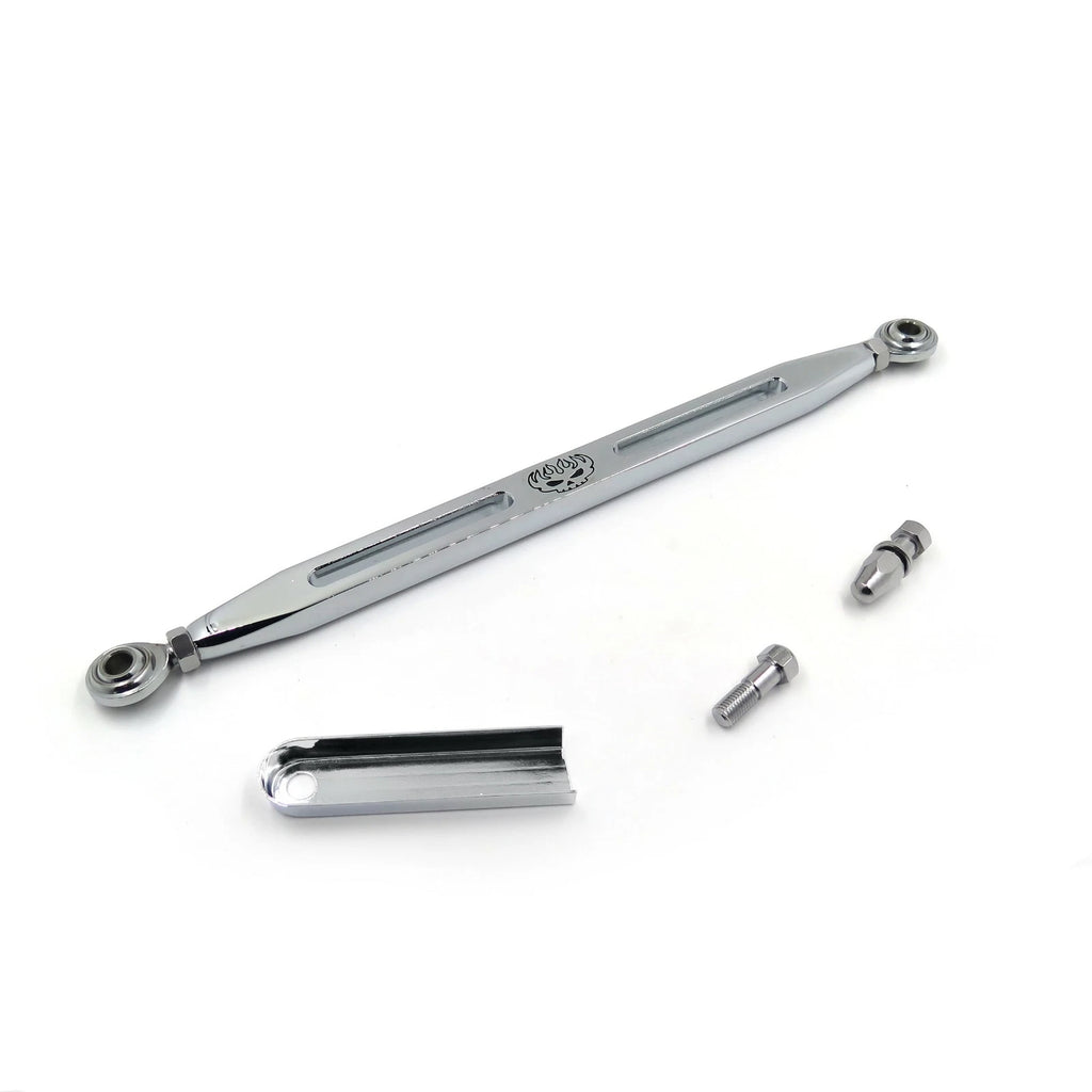 Black Slotted Flame Gear Shift Linkage for Harley Softail, Road King, Electra Glide