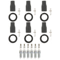 Set of 6 NGK Ruthenium HX Spark Plugs & Coil Boots for Borrego Genesis V6 (2009–2016)