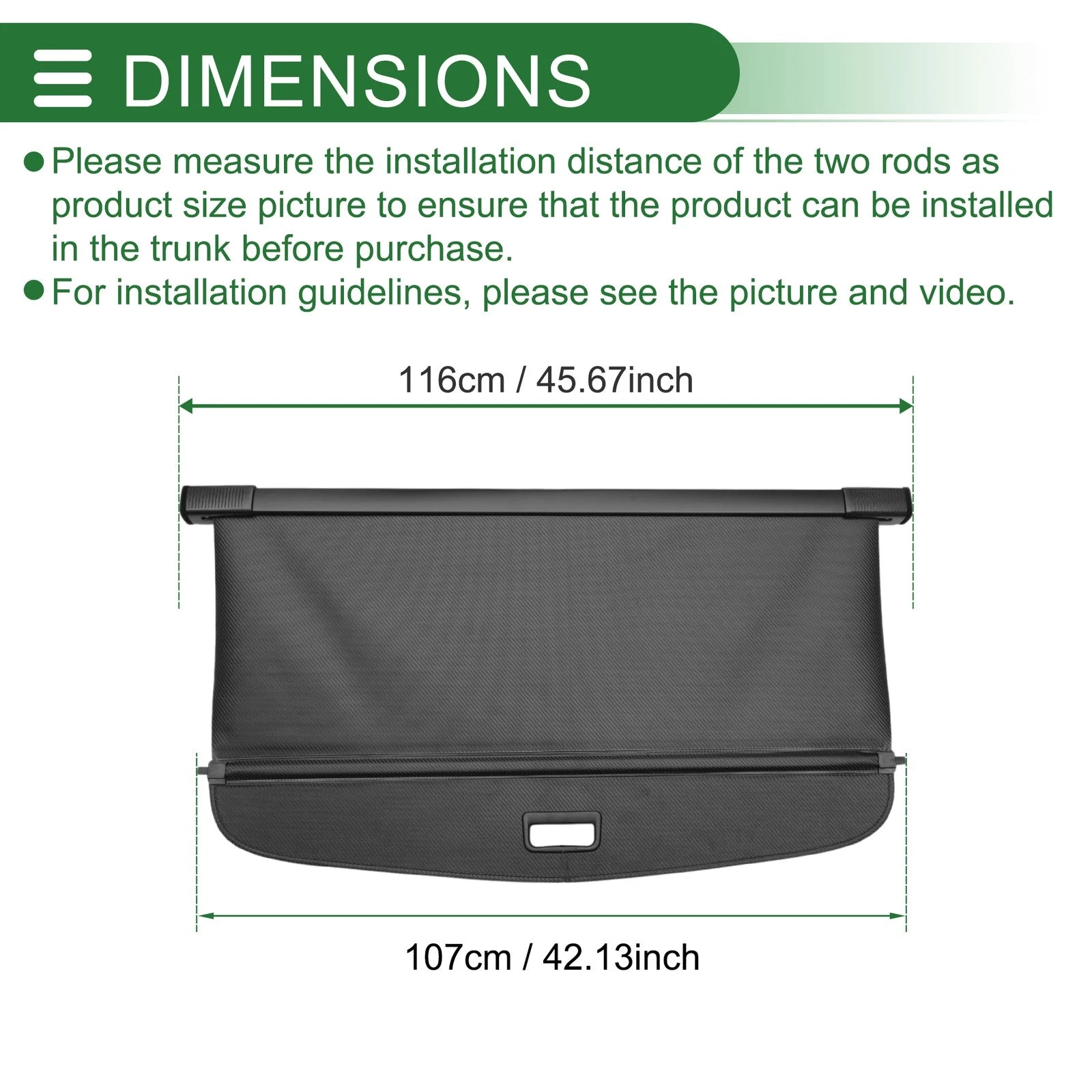 Retractable Cargo Cover for Toyota Prius (2016–2022) Black Carbon Fiber