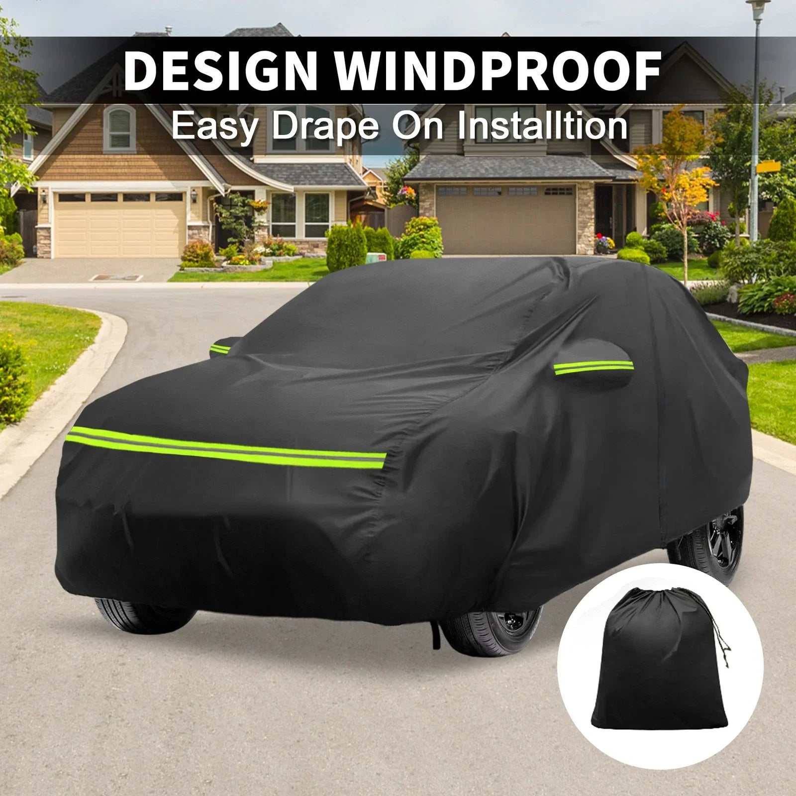 Waterproof 226D-PU Car Cover for Mercedes-Benz GLA 2013-2023 with Zipper