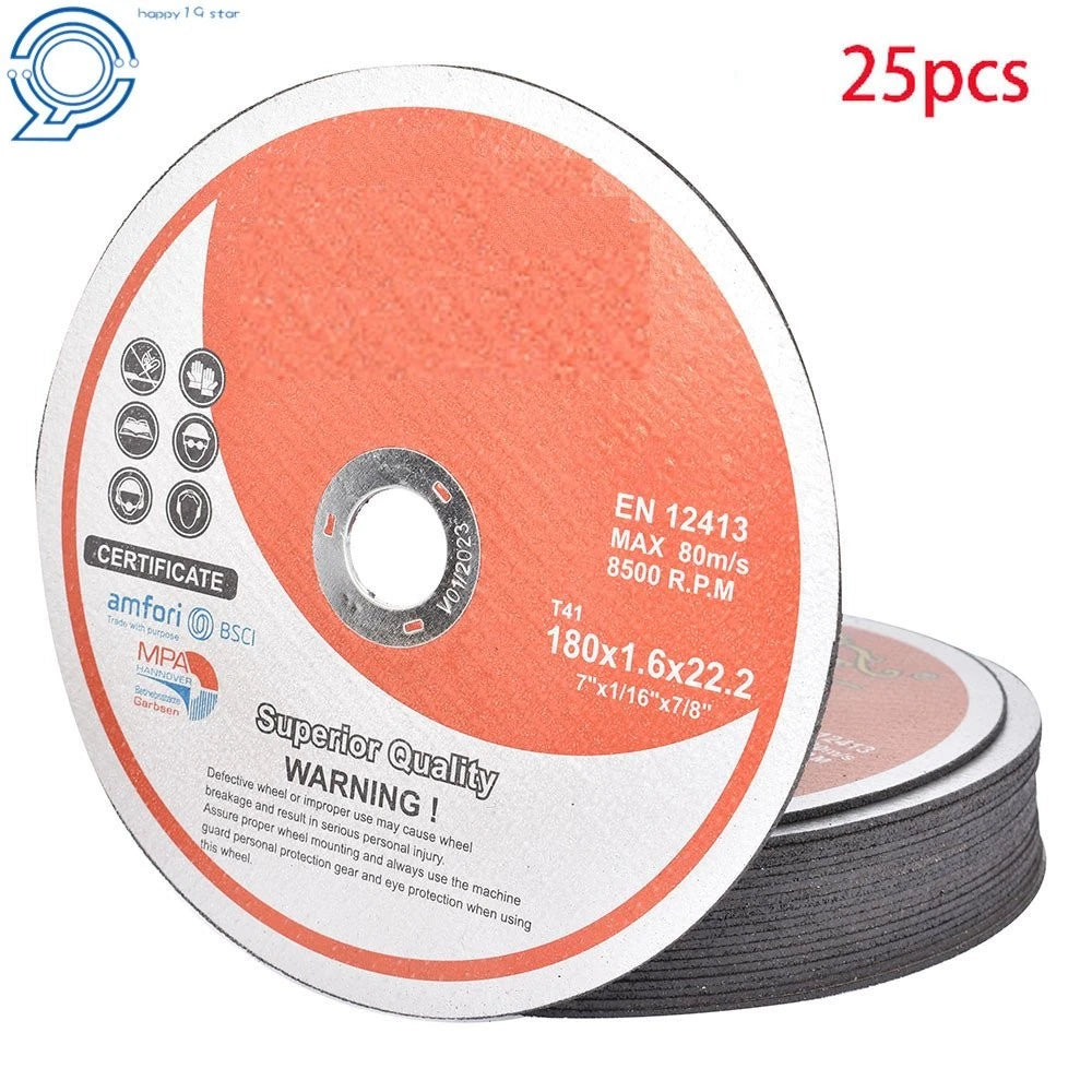 25 Pack Cut-off Wheels for Metal & Stainless Steel (7"x7/8"x1/16")