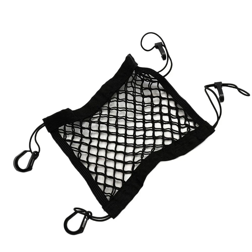 2 x Motorcycle Cargo Net Tool Accessory Car Hook Hold Bag Mesh Plastic Hooks