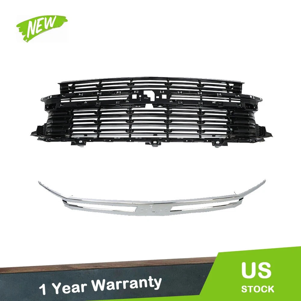 Front Grille & Moulding Trim Set for Chevy Tahoe Suburban (2021–2022)