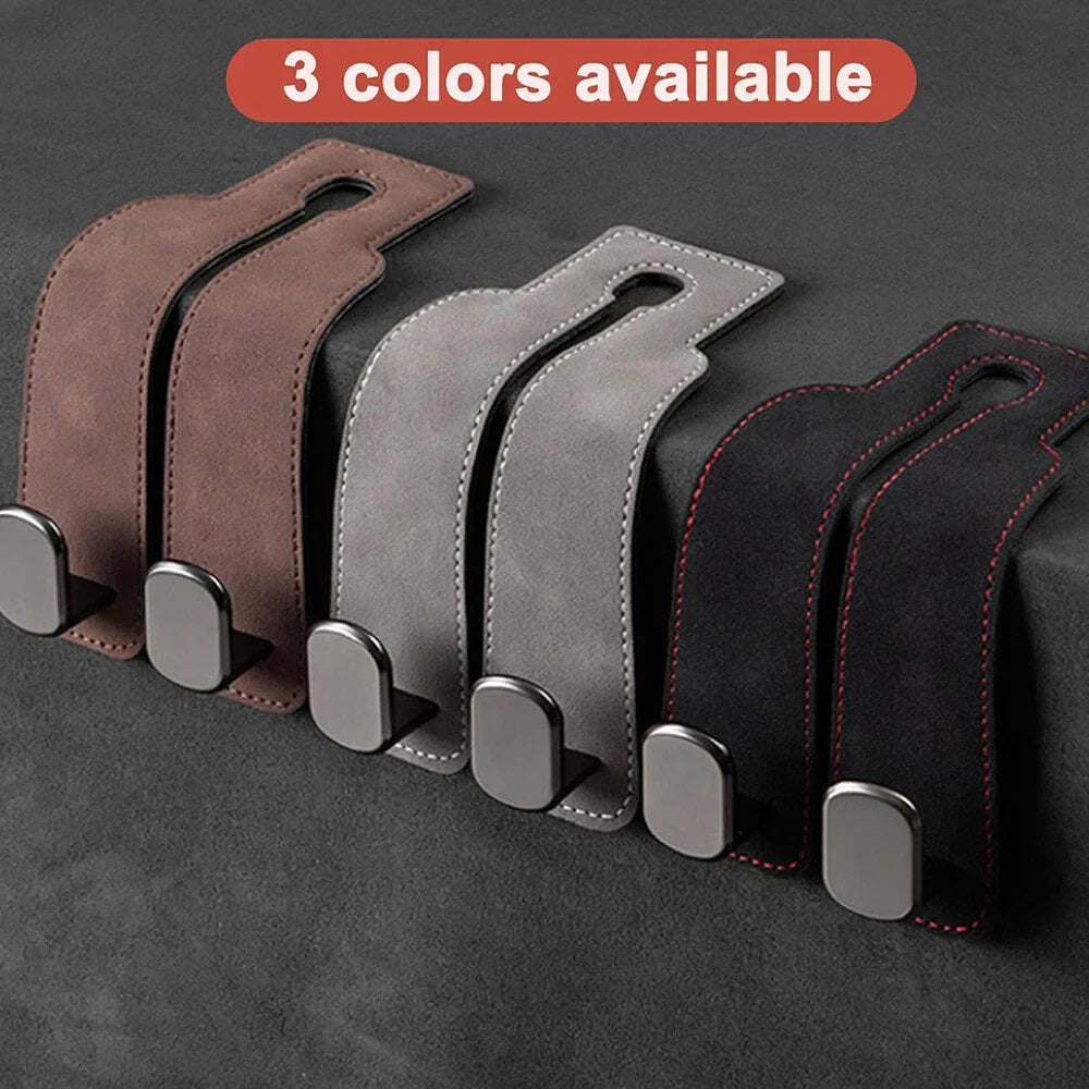 Double Headrest Purse Hooks for Handbags, Bags, Purses, Black