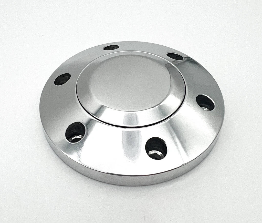 Steering Wheel Horn Button Polished Aluminum for 6 Hole Toyota Hilux (2005–2015)