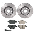 Set of 4 Akebono Euro Ceramic Pads & Xtra 312mm Rotors for Audi VW