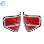 Tail Lights for Ford F150 (2009-2014) Clear Red Chrome