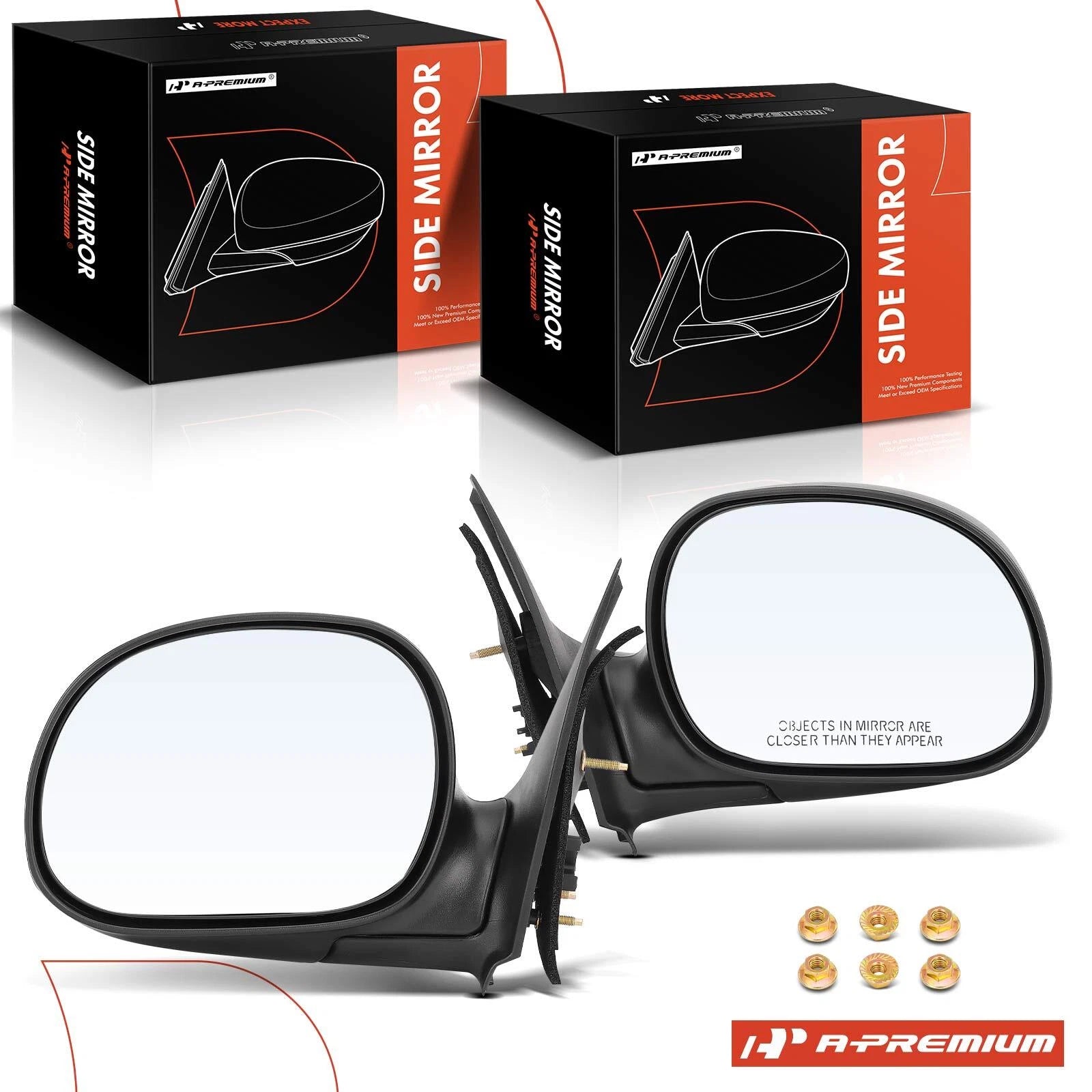 Pair Manual Folding Mirrors for Ford F-150 F-250 (1997–2002)