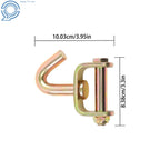 Set of 4 Swivel J Hooks for 2 Inch Ratchet Tie Down Strap (3333lbs)