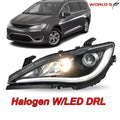Halogen Headlight with LED DRL Chrome for Chrysler Pacifica (2017–2020)