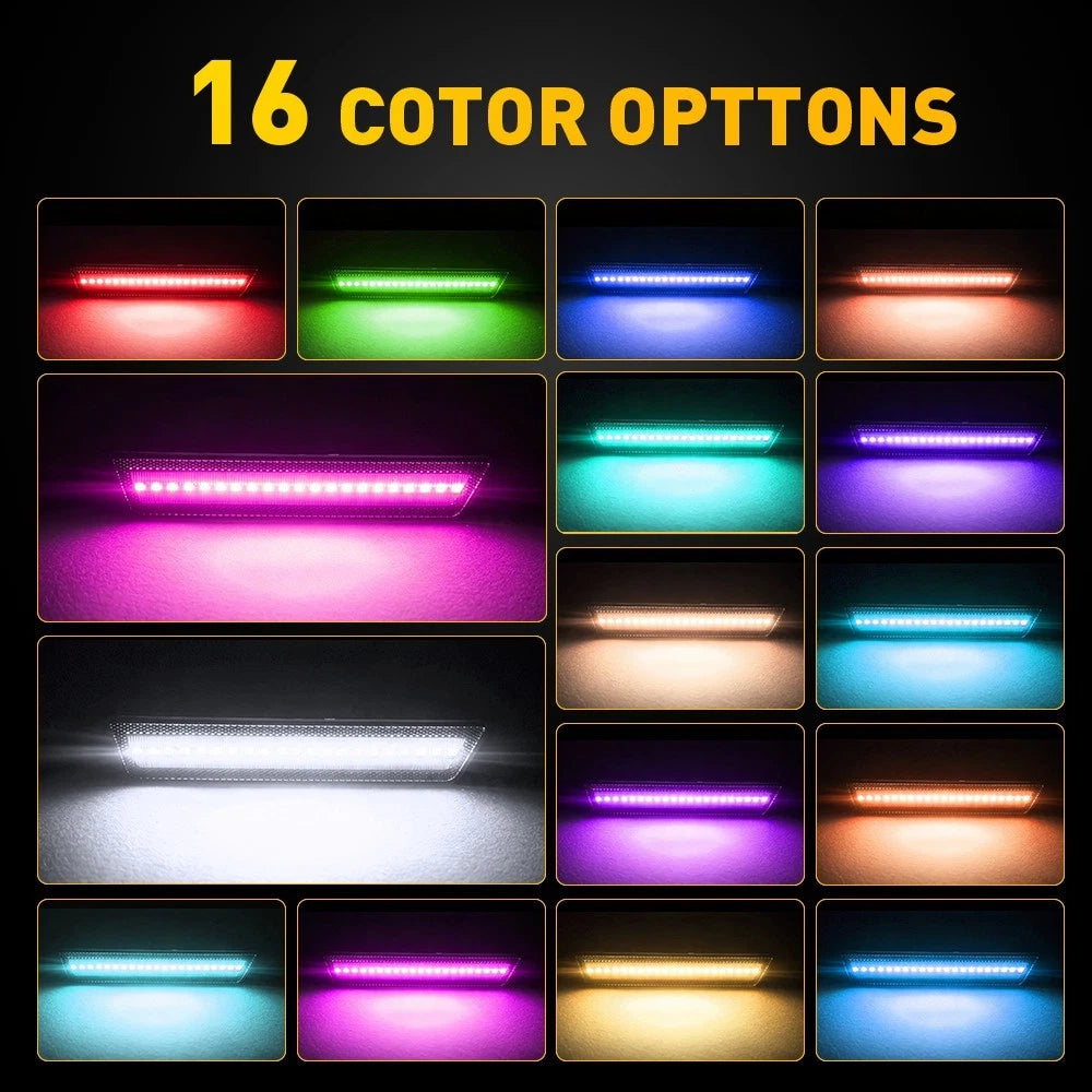 4X RGB LED Side Markers for Dodge Challenger (2015–2023) 68195788AB