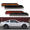 LED Side Marker Light Lens for Ford Mustang (2010–2014) Amber/Red Smoke