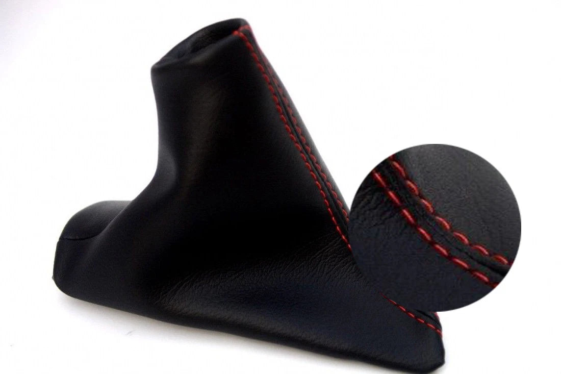 Emergency Brake Boot for Volvo S60 (2005–2008) Red Stitch Leather Synthetic