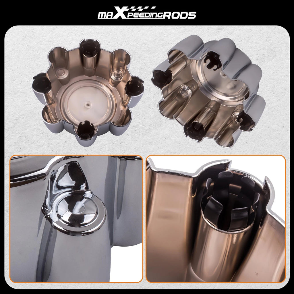 Set of 4 Chrome Wheel Center Hub Cap Dust Covers for Ford F250 F350 Excursion