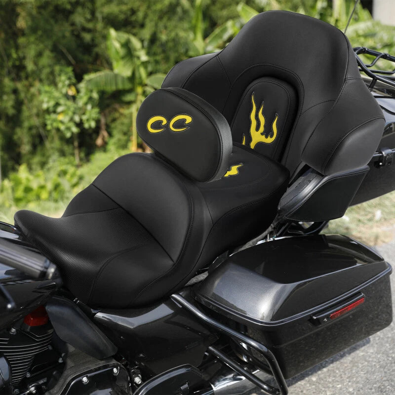 Driver Passenger Seat Backrests for Harley Touring Street Road Glide (2014–2023)