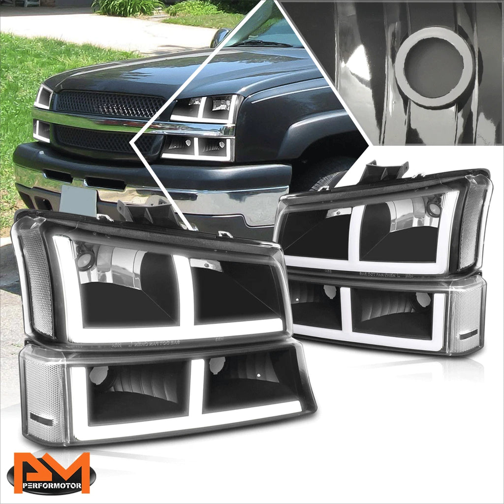 OE Style LED DRL Headlights for Silverado 1500 2500 3500 (2003–2006)