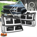 OE Style LED DRL Headlights for Silverado 1500 2500 3500 (2003–2006)
