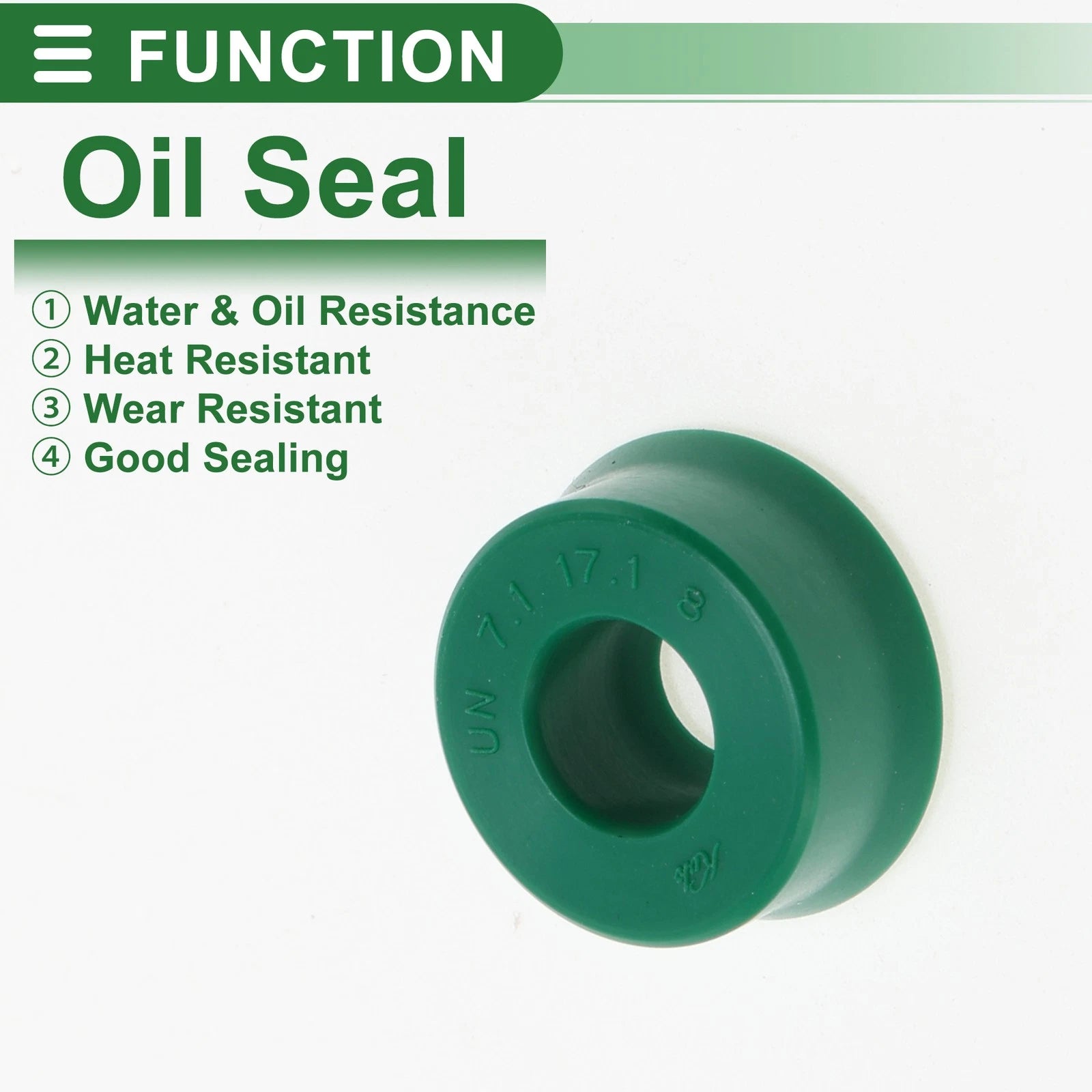 Set of 5 Oil Seal Rotary Shaft Seal TPU 7.1x17.1x8mm High Pressure