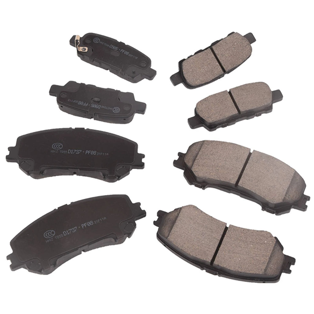 Set of 4 Ceramic Disc Brake Pads for Nissan Rogue Sport (2014–2020)