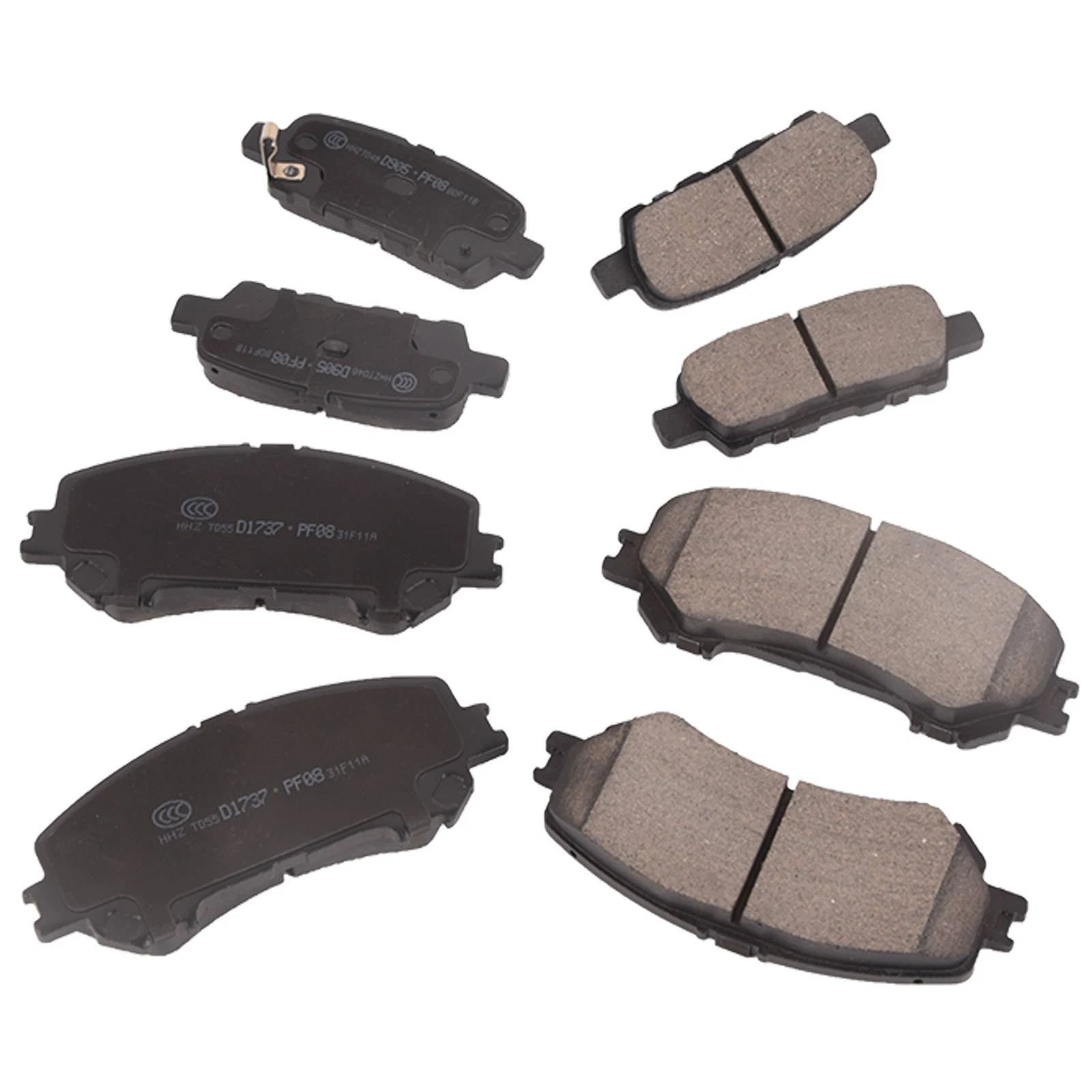 Set of 4 Ceramic Disc Brake Pads for Nissan Rogue Sport (2014–2020)