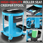 300LBS Round Roller Foam-Padded Creeper Stool for Garage Workshop