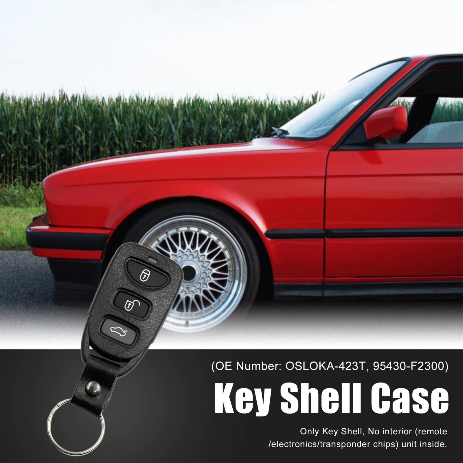 Car Key Fob Shell Case OSLOKA423T for Hyundai Elantra Sonata (2011–2020)