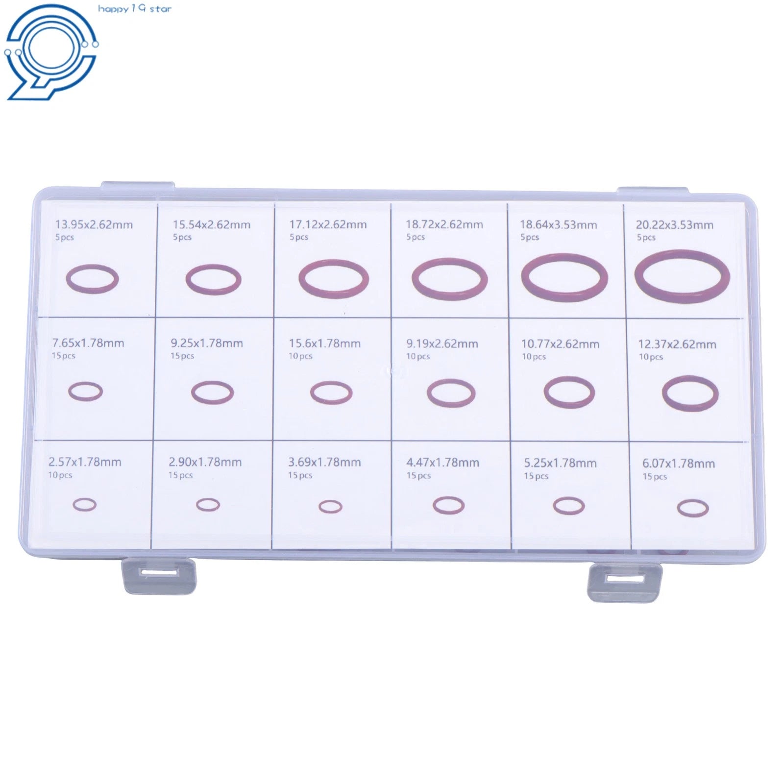 180 Pcs FKM O-Ring Kit for High Heat Applications