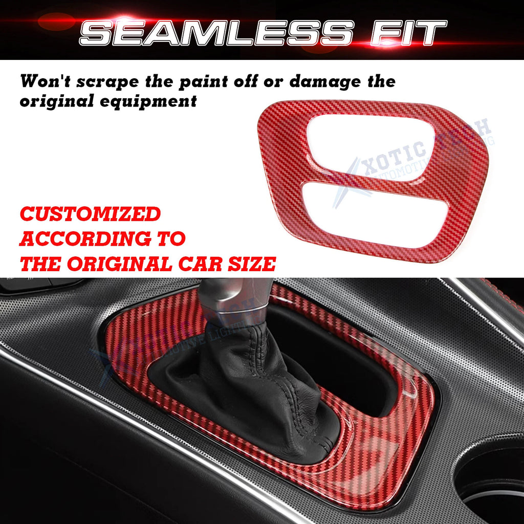 Gear Shift Media Panel and Knob Cover for Dodge Challenger 2015-2025
