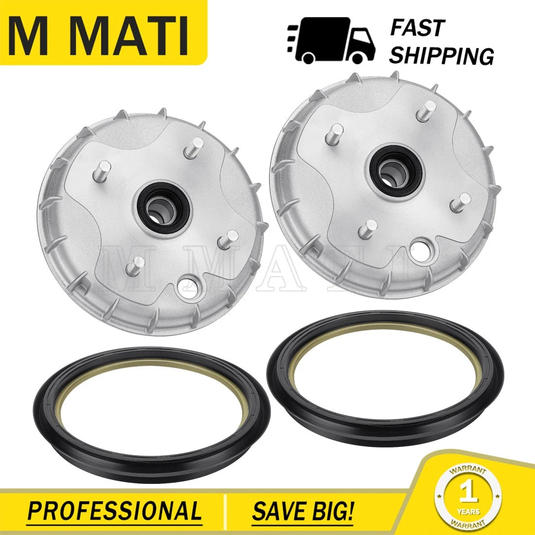 2Pcs Front Brake Drum Hub w/Seal for Honda Rancher 350 2X4 ES TRX350TE (2000–2006)