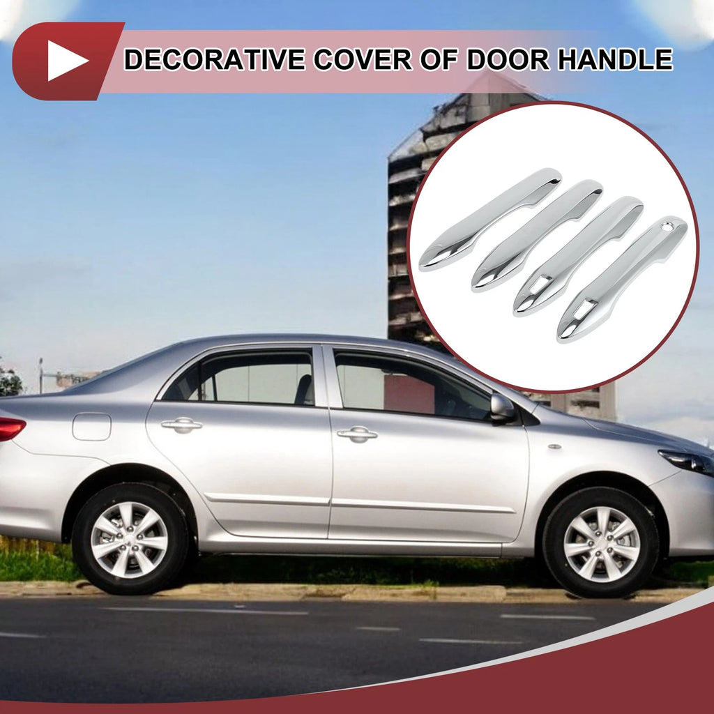 Set of 4 Door Handle Covers for Toyota Camry (2018–2024) Silver Tone ABS
