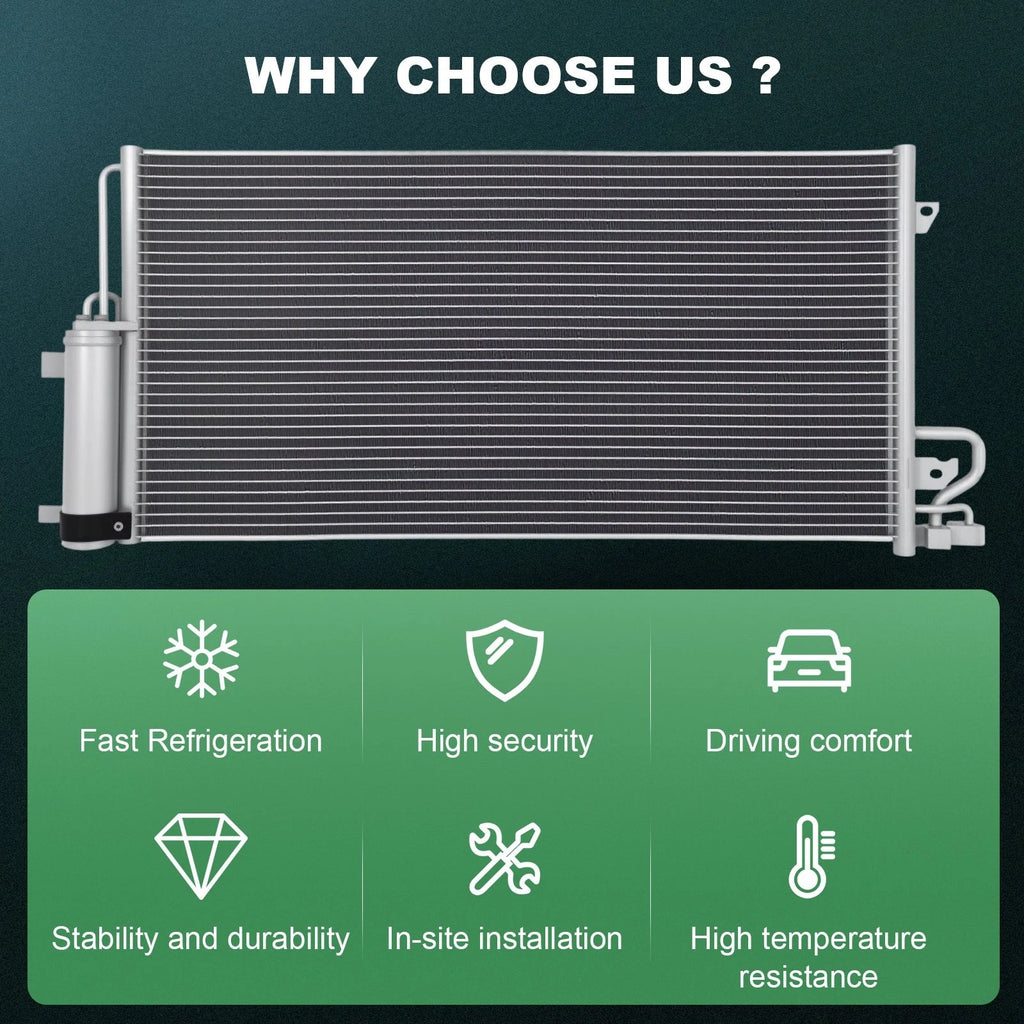 AC Condenser for Lincoln MKC, Ford Escape, Focus (2015–2019)