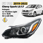 Halogen Headlight for Chevy Spark (2019–2022) LH W/o LED DRL W/o Bulb