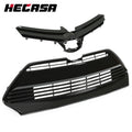 Front Bumper Upper & Lower Grille for Toyota Corolla L LE XLE CE (2017–2019)