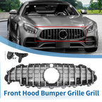 Front Upper Bumper Grille for Mercedes-Benz CLS450 (2019) Chrome Silver Tone