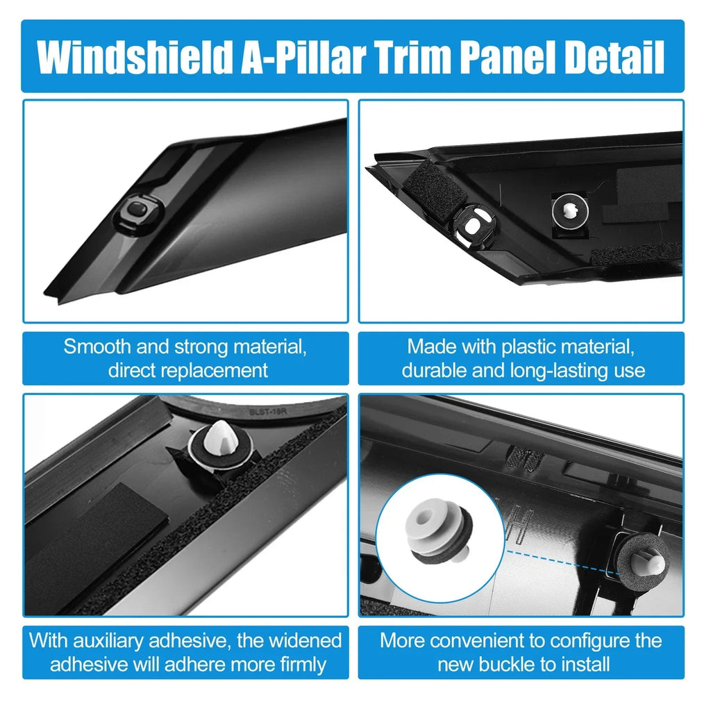 Windshield A Pillar Trim for Hyundai Veloster 2012-2017 2 x Left Right