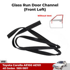 Glass Run Channel Seal Rubber Front LH Fits Toyota Corolla AE101 AE102 4D 91-97