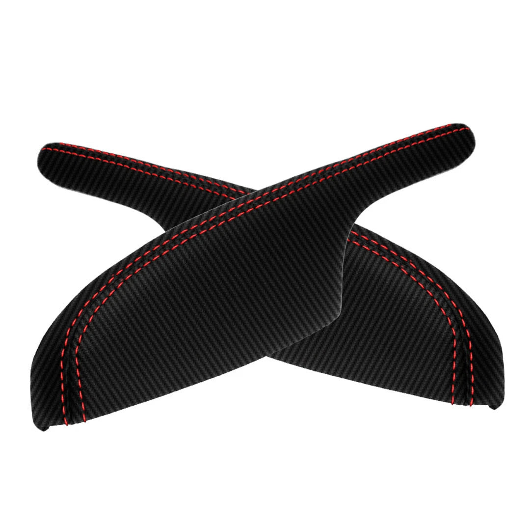 Door Panel Armrest Cover for Acura MDX (2001–2006) Carbon Red Stitch