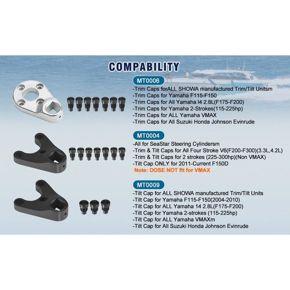 Marine Outboard Repair Kit with 3 Wrenches for Trim & Steering
