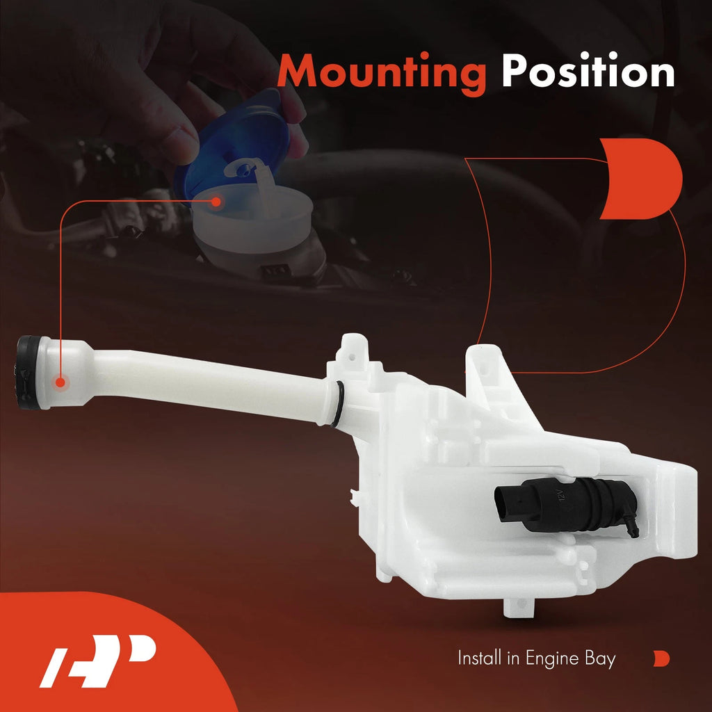 Windshield Washer Reservoir with Cap & Pump for Chevy Sonic (2012–2020)