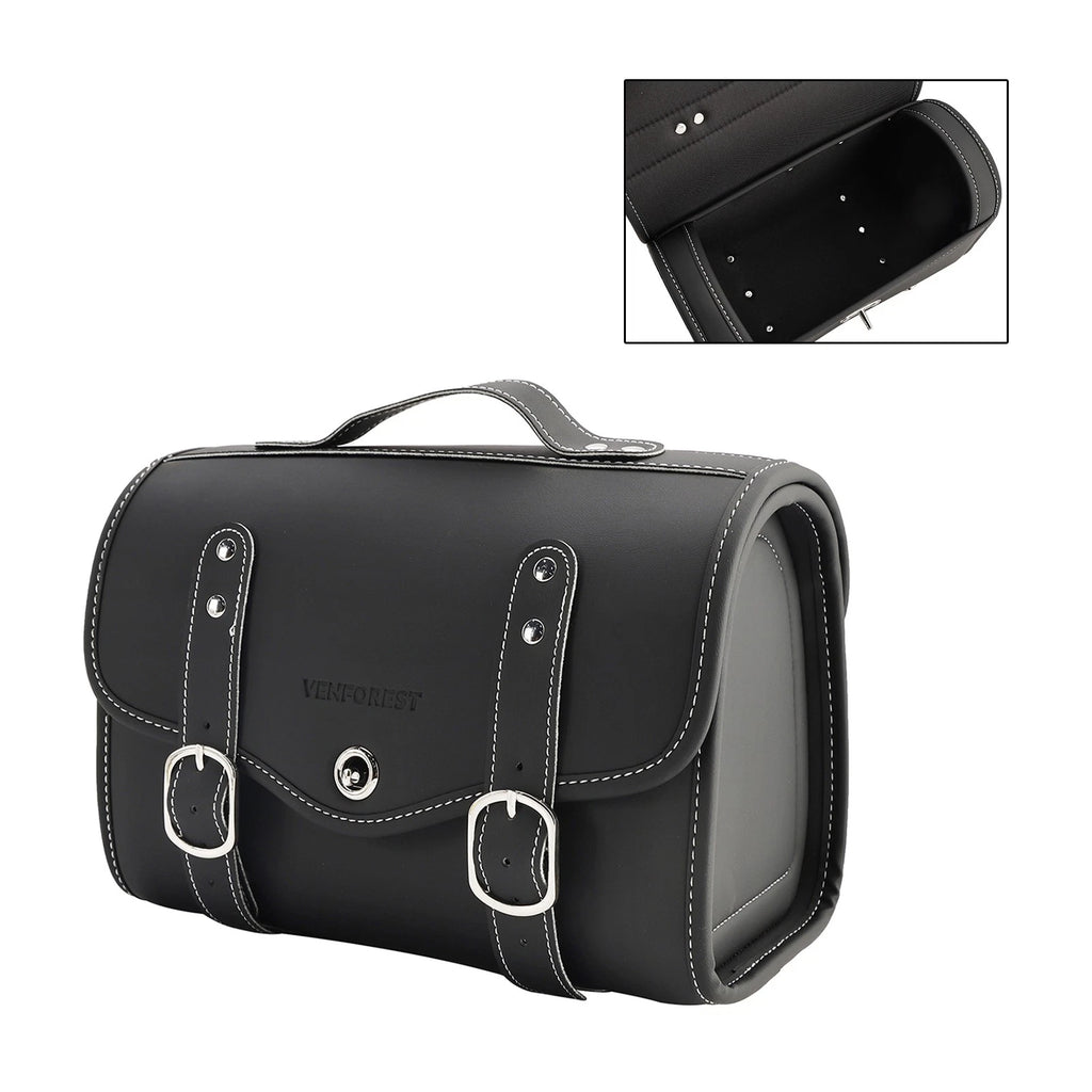 Saddlebag Side Storage Tail Bag for Motorcycle (Universal, Black)