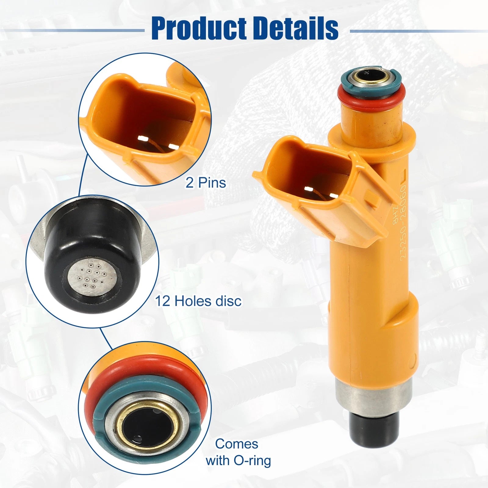 Set of 4 Fuel Injector Nozzles for Toyota Camry 2.4L (2003–2010) 23209-2806