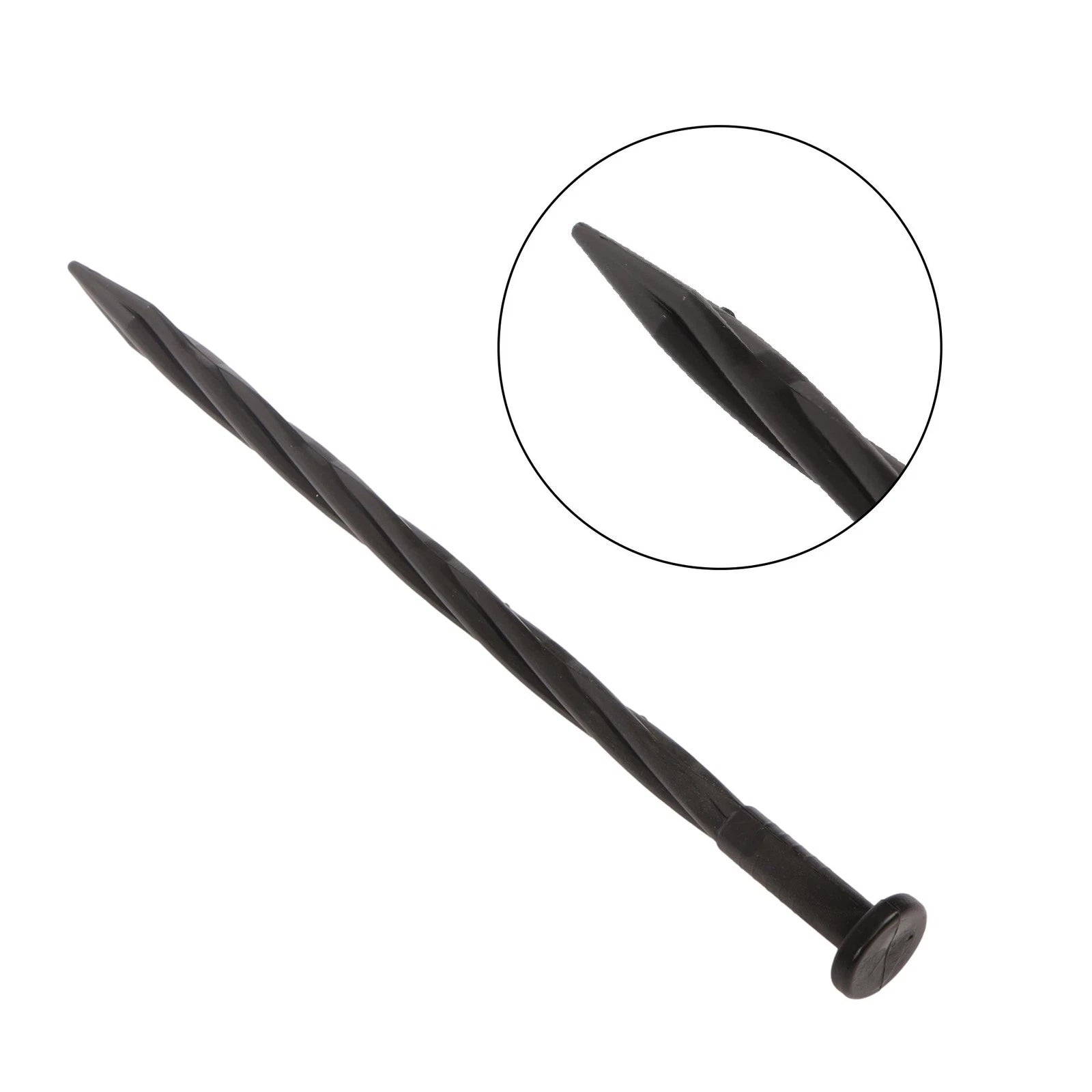 Set of 8 Plastic Spiral Garden Stakes for Landscape Edging