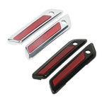 Set of 2 Black/Chrome Saddlebag Latch Covers for Harley Touring (2014–2023)